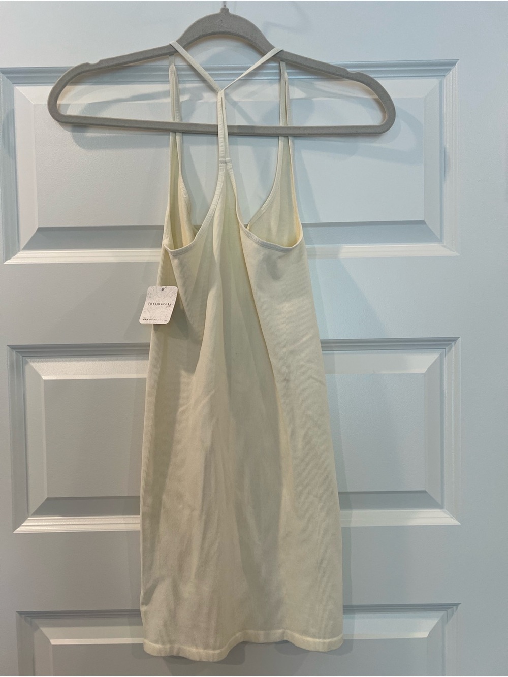 Free People Intimately Ivory Ribbed Racerback Tunic Tank XS/S NWT - Picture 10 of 10